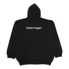 Balenciaga Herren SS21 Reißverschluss-Langarm-Jacke, schwarz, 641659TIV551070