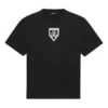 Balenciaga Herren SS21 T-Shirt mit Musterdruck, Rundhalsausschnitt, Kurzarm, Schwarz 651795TKV771070