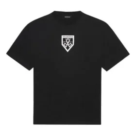 Balenciaga Herren SS21 T-Shirt mit Musterdruck, Rundhalsausschnitt, Kurzarm, Schwarz 651795TKV771070 Balenciaga Herren SS21 T-Shirt mit Musterdruck, Rundhalsausschnitt, Kurzarm, Schwarz 651795TKV771070