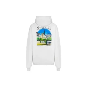 Balenciaga Herren-Sweatshirt mit Landschaftsmuster, locker geschnitten, weiß, 641679TJVH99000 Balenciaga Herren-Sweatshirt mit Landschaftsmuster, locker geschnitten, weiß, 641679TJVH99000