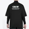 Balenciaga Herren-T-Shirt mit Alphabet-Aufdruck, kurzärmelig, schwarz 620969TIV741070