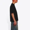 Balenciaga Herren-T-Shirt mit Alphabet-Print, kurzärmelig, schwarz 612966TJVD91034