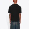 Balenciaga Herren-T-Shirt mit Alphabet-Print, kurzärmelig, schwarz 612966TJVD91034
