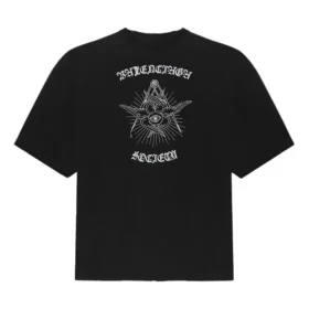 Balenciaga Herren-T-Shirt mit Aufdruck, groß, kurzärmelig, schwarz 641614TJV781000 Balenciaga Herren-T-Shirt mit Aufdruck, groß, kurzärmelig, schwarz 641614TJV781000