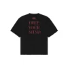 Balenciaga Herren-T-Shirt mit Aufdruck, groß, kurzärmelig, schwarz 641614TJV781000