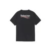Balenciaga Herren-T-Shirt mit Aufdruck, kurzärmelig, schwarz 570803TAV441000