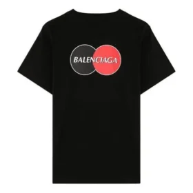 Balenciaga Herren-T-Shirt mit Brustlogo-Aufdruck, Rundhalsausschnitt, Kurzarm, Schwarz 620967TIV791000 Balenciaga Herren-T-Shirt mit Brustlogo-Aufdruck, Rundhalsausschnitt, Kurzarm, Schwarz 620967TIV791000