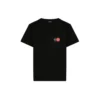Balenciaga Herren-T-Shirt mit Brustlogo-Aufdruck, Rundhalsausschnitt, Kurzarm, Schwarz 620967TIV791000