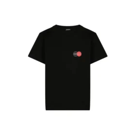 Balenciaga Herren-T-Shirt mit Brustlogo-Aufdruck, Rundhalsausschnitt, Kurzarm, Schwarz 620967TIV791000 Balenciaga Herren-T-Shirt mit Brustlogo-Aufdruck, Rundhalsausschnitt, Kurzarm, Schwarz 620967TIV791000