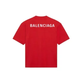 Balenciaga Herren-T-Shirt mit großem Logo im Retro-Stil, kurzärmelig, rot 612966TIVG56540 Balenciaga Herren-T-Shirt mit großem Logo im Retro-Stil, kurzärmelig, rot 612966TIVG56540