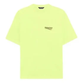 Balenciaga Herren-T-Shirt mit Logo-Aufdruck, kurzärmelig, gelb 641675TJVF77110 Balenciaga Herren-T-Shirt mit Logo-Aufdruck, kurzärmelig, gelb 641675TJVF77110