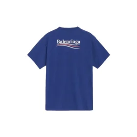 Balenciaga Herren-T-Shirt mit Political Campaign-Aufdruck, kurzärmelig, königsblau 508203TAV444540 Balenciaga Herren-T-Shirt mit Political Campaign-Aufdruck, kurzärmelig, königsblau 508203TAV444540