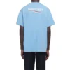 Balenciaga Herren-T-Shirt mit Political Campaign-Aufdruck, Rundhalsausschnitt, kurze Ärmel, blau 570803TBV425840