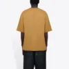 Balenciaga Herren-T-Shirt mit Rundhalsausschnitt, Alphabet-Print und kurzen Ärmeln, khaki, 620969TIV509605