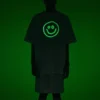 Balenciaga Herren-T-Shirt mit Smiley-Motiv, kurzärmelig, weiß 651795TKV769140