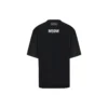 Balenciaga Herren-T-Shirt, mittellang, Rundhalsausschnitt, kurzärmelig, schwarz 641614TJVG81000