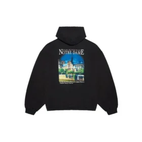 Balenciaga Landscape Loose Hoodie für Herren, Schwarz, 641679TJVH91000