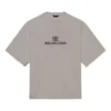 Balenciaga Mosaic Logo BB Alphabet Loose Hole Distress Kurzarm-T-Shirt für Herren, grau, 651795TKVF58174