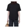 Balenciaga Retro-Strick-T-Shirt für Herren mit „BB Paris“-Aufdruck, kurzärmelig, schwarz 594579TGV601000