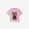 Balenciaga Sacra Cœur T-Shirt für Damen in mittlerer Passform in Altrosa Balenciaga Sacra Cœur T-Shirt für Damen in mittlerer Passform in Altrosa