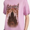 Balenciaga Sacra Cœur T-Shirt für Damen in mittlerer Passform in Altrosa Balenciaga Sacra Cœur T-Shirt für Damen in mittlerer Passform in Altrosa