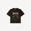 Balenciaga Sacra Cœur T-Shirt für Damen in schwarzer Farbe mit mittlerer Passform Balenciaga Sacra Cœur T-Shirt für Damen in schwarzer Farbe mit mittlerer Passform