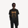 Balenciaga Sacra Cœur T-Shirt für Damen in schwarzer Farbe mit mittlerer Passform Balenciaga Sacra Cœur T-Shirt für Damen in schwarzer Farbe mit mittlerer Passform
