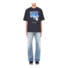 Balenciaga Speed Hunters für Herren, schwarz, blaues Band, kurzärmelig, grau, 541875TCV381055
