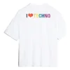 Balenciaga Tech Kurzarm-T-Shirt für Herren, Weiß 556133TDV209000