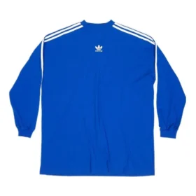Balenciaga x adidas Langarm-T-Shirt Oversized „Blue“ 728789TNVA65531
