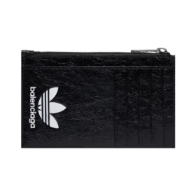Balenciaga x adidas Langes Münz- und Kartenetui „Black“ 721896210M61091
