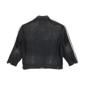 Balenciaga x adidas Oversized-Denim-Jacke „Black“ 724775TNW541129