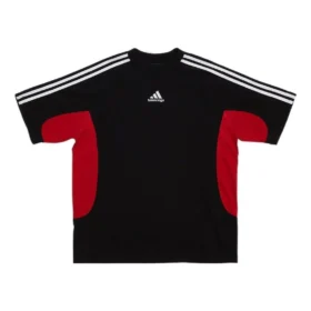 Balenciaga x adidas T-Shirt Medium Fit „Black Red“ 712401TNVA61003