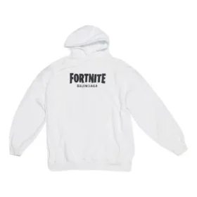 Balenciaga x FORTNITE Hoodie, mittlere Passform „White“ 600583TLVO49040