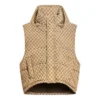 Balenciaga x Gucci The Hacker Project Hacker Cocoon Puffer Gilet Weste „Beige“ 681884TLO539585