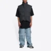 Balenciaga x Gucci The Hacker Project Hacker Cocoon Puffer Gilet Weste „Schwarz“ 681884TLO531269