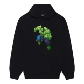 Balenciaga x Marvel Hulk-Hoodie, Medium Fit „Schwarz“ 600583TLV581000