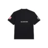 Balenciaga x NASA Crossover Space Retro Kurzarm-T-Shirt „Black“ 651795TKVD71070