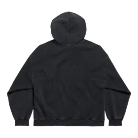 Balenciaga x Puma Hoodie, mittlere Passform „Black Faded“ 767877TTVA41041