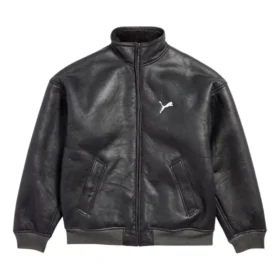 Balenciaga x Puma Lederjacke „Anthracite“ 850021TTS071140