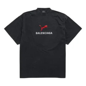 Balenciaga x Puma Oversized-T-Shirt „Black Faded“ 831305TTVA61041
