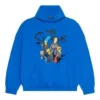 Balenciaga x THE SIMPSONS Baumwoll-Hoodie, weite Passform „Blue“ 674986TLVG84210