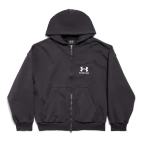 Balenciaga x Under Armour Zip-Up-Hoodie „Black White“ 803264TRVB89034