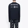 Balenciaga x WFP Langarm-T-Shirt, Medium Fit „Schwarz“ 612967THV841000