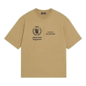 Balenciaga x WFP T-Shirt, mittlere Passform „Khaki“ 612966THV849605