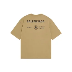 Balenciaga x WFP T-Shirt, mittlere Passform „Khaki“ 612966THV849605