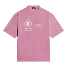 Balenciaga x WFP T-Shirt, mittlere Passform „Pink“ 612966THV845621