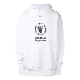Balenciaga x World Food Programme Hoodie „Weiß Schwarz“ 541870TCV343307