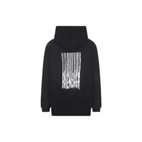 Barcode Baumwoll-Hoodie „Black“ 651799TKVE61070