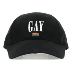 Baseballkappe aus Baumwoll-Twill mit gesticktem Pride-Logo „Black“ 670811410B21000 Baseballkappe aus Baumwoll-Twill mit gesticktem Pride-Logo „Black“ 670811410B21000